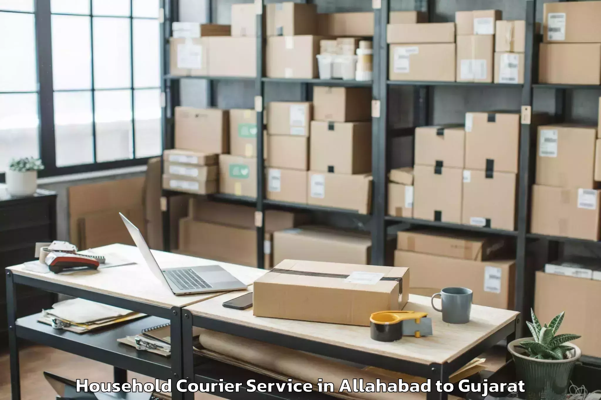 Professional Allahabad to Kaprada Household Courier